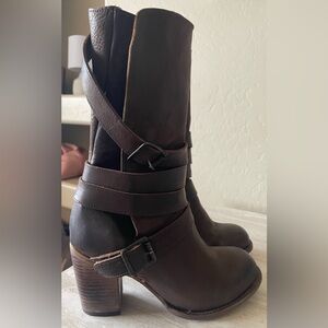 Freebird Dark Brown Heeled Boots